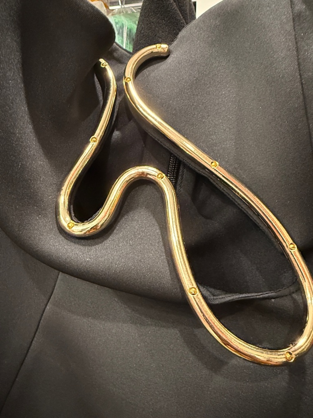 ASOS Black Strapless Mini Dress with Gold Accent - Picture 7 of 7